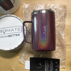 BrüMate 16oz Toddy Glitter Merlot NIB